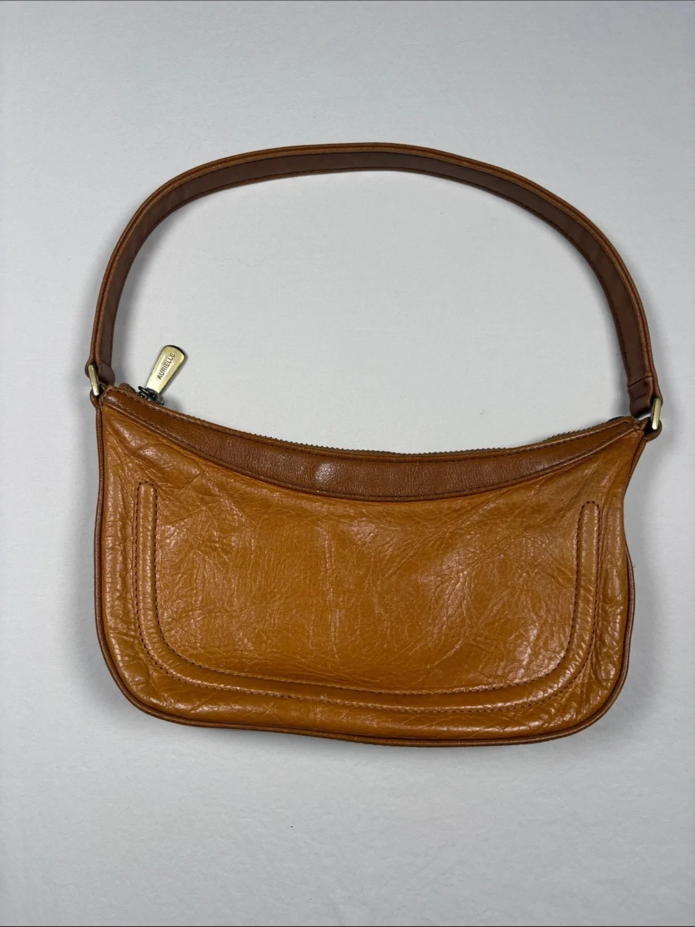 Aurielle Tan Leather Shoulder Bag - Picture 1 of 6